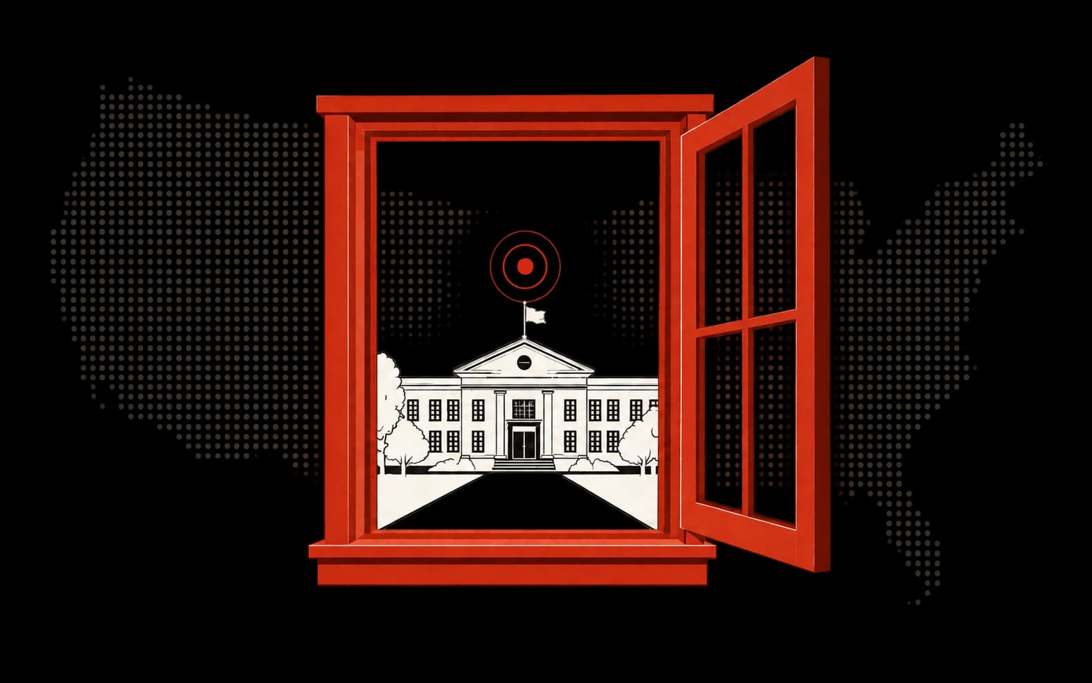 An open red window framing a school and a district opportunity signal.